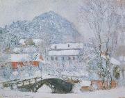 Claude Monet, Sandviken Village in the Snow